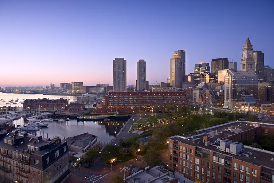 Boston Harbor Cruise with city skyline view